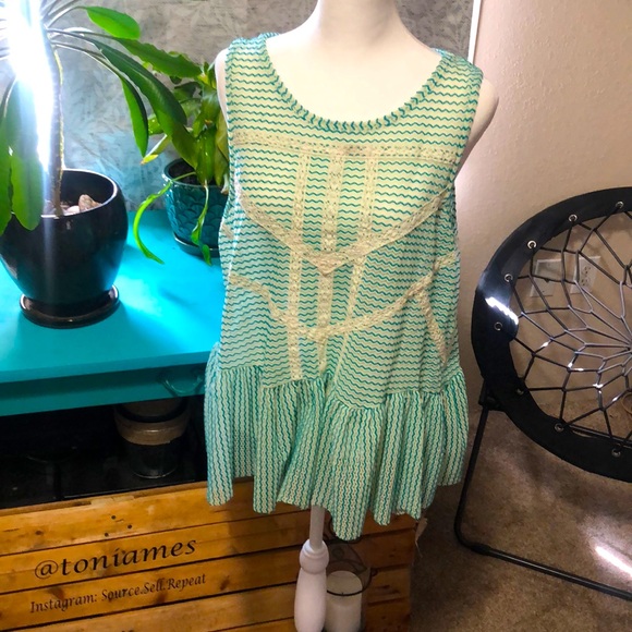 Free People Tops - Free people bohemian peplum tank top